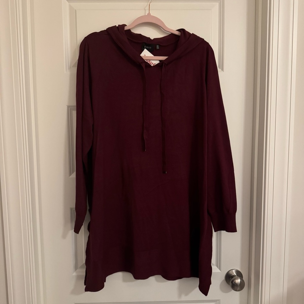 Cyrus Deep Red Hoodie Sweater
